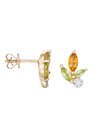 ##Puces - Or jaune, diamants, citrines et péridots