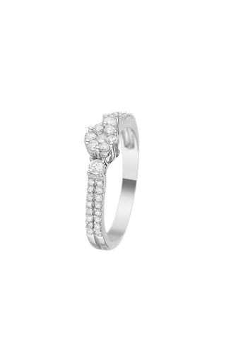##Bague Solitaire Eclatant   Or blanc et diamants