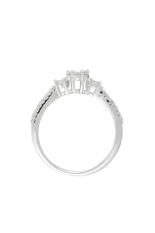 ##Bague Solitaire Eclatant   Or blanc et diamants