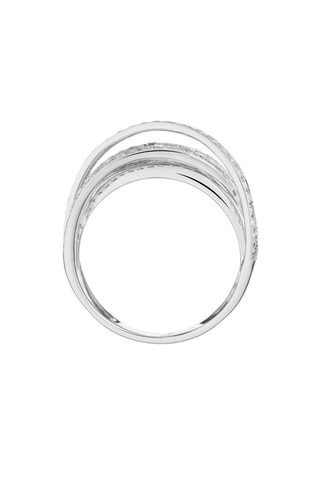 ##Bague Entrelacs Divins Or blanc et diamants