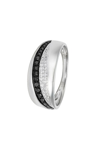 ##Bague Diamants Bicolores - Or blanc et diamants
