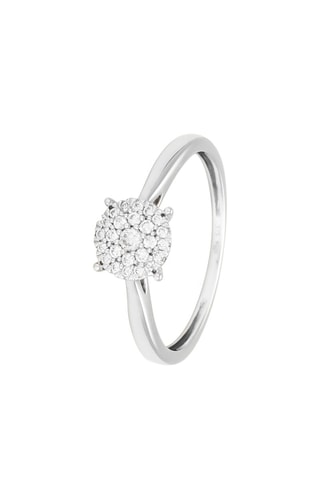##Bague Oeillet - Or blanc et diamants