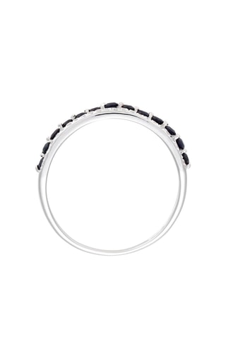 ##Bague Cantate - Or blanc, diamants et saphirs