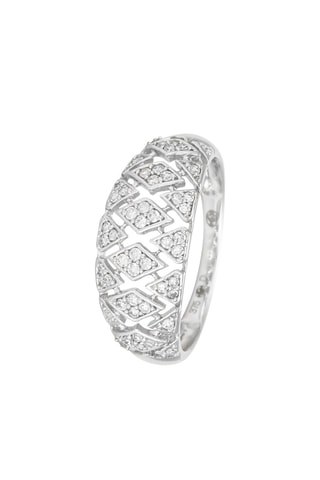 ##Bague - Or blanc et diamants