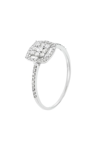 ##Bague - Or blanc et diamants