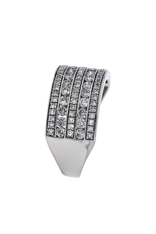 ##Bague - Or blanc et diamant