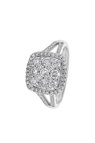 ##Bague - Or blanc et diamants