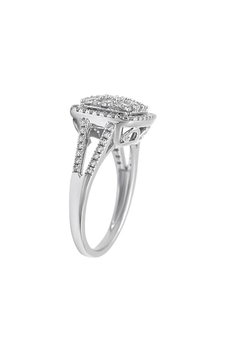 ##Bague - Or blanc et diamants