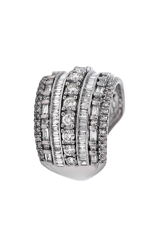 ##Bague - Or blanc et diamants