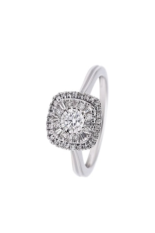 ##Bague - Or blanc et diamants