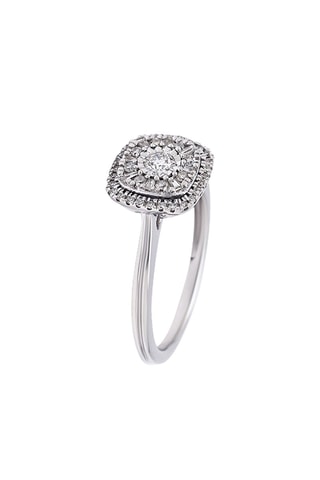 ##Bague - Or blanc et diamants