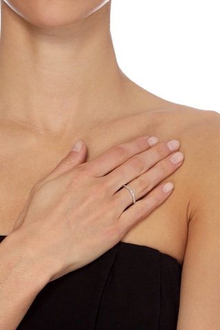 ##Bague Précieux Nouage - Or blanc et diamants