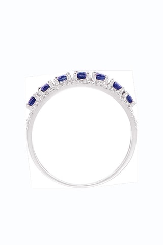 ##Bague Merveille saphirique  - Or blanc, diamants et saphirs