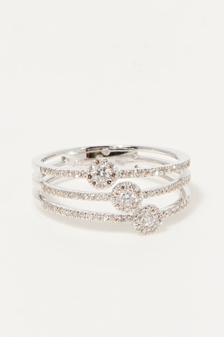 ##Bague Cassotis Or blanc et diamants