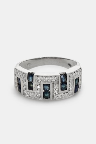 ##Bague Sapphire Enigma - Or blanc, saphirs et diamants