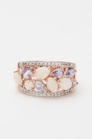 Bague Pandora - Or rose, opales, topazes et tanzanites
