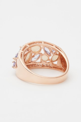 Bague Pandora - Or rose, opales, topazes et tanzanites