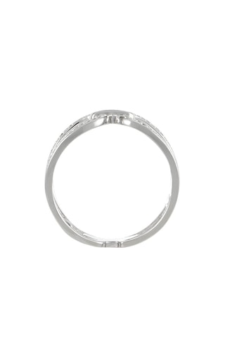 ##Bague Simple Link Or blanc et diamants
