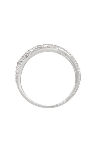 ##Bague Entrelacs Pétillant  Or blanc et diamants