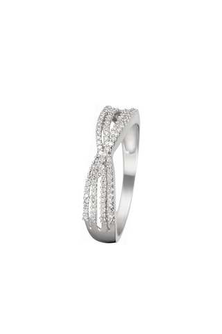 ##Bague Croisillons de Diamants   Or blanc et diamants