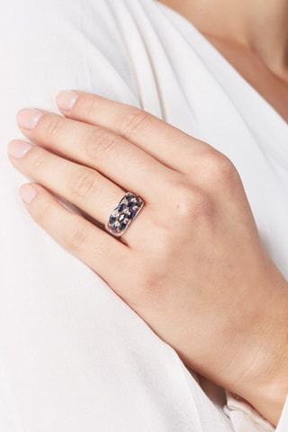##Bague Blue baroness Or blanc, diamants et saphirs