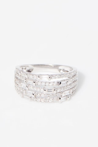 ##Bague Glittering Or blanc et diamants