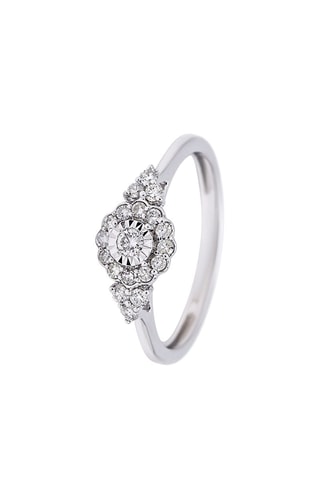 ##Bague - Or blanc et diamants