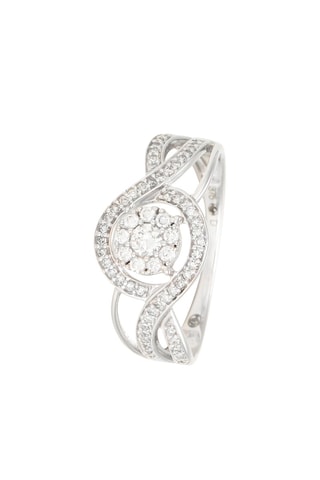 ##Bague - Or blanc et diamants
