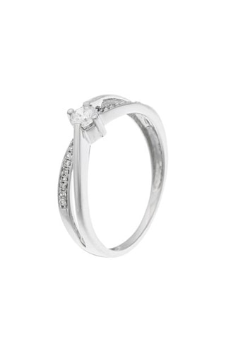 ##Bague - Or blanc et diamants