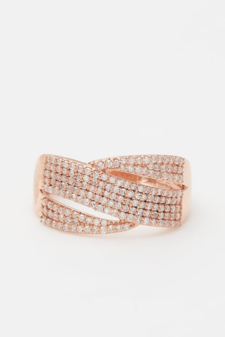 ##Bague Drapery Or rose et diamants