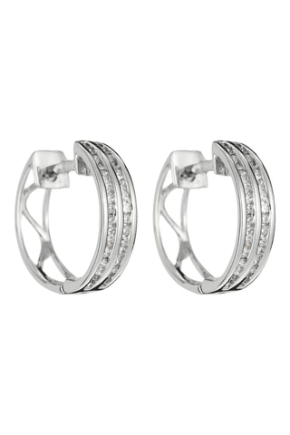 Creolen 2 Rangs d'Amour - Witgoud en Diamanten