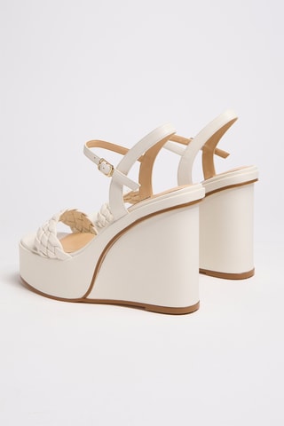 Sandalias de cuña - Blanco