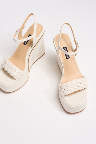 Sandalias de cuña - Blanco