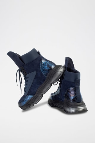 Hoge Sneakers Marineblauw en Zwart - Blauw