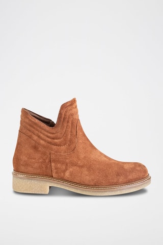 Nubuck Enkellaarzen Camel - Bruin