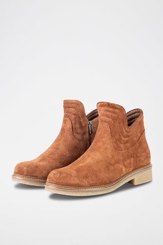 Nubuck Enkellaarzen Camel - Bruin