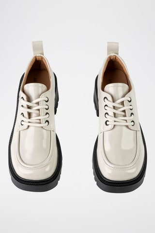 Gelakte Mocassins  Beige - Beige