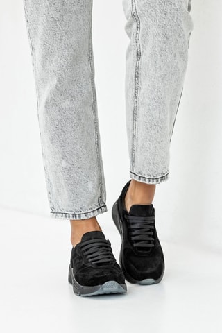 Nubuck Sneakers  Zwart - Zwart