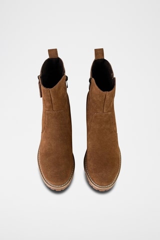 Nubuck Enkellaarzen Camel - Bruin