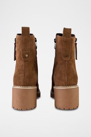 Nubuck Enkellaarzen Camel - Bruin