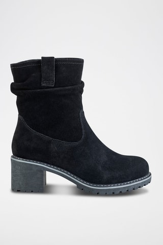 Nubuck Enkellaarzen Zwart - Zwart