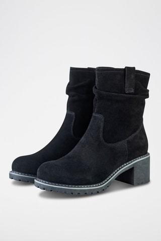 Nubuck Enkellaarzen Zwart - Zwart