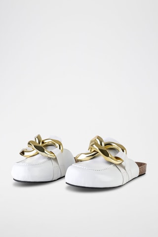 Mules - Blanc et doré