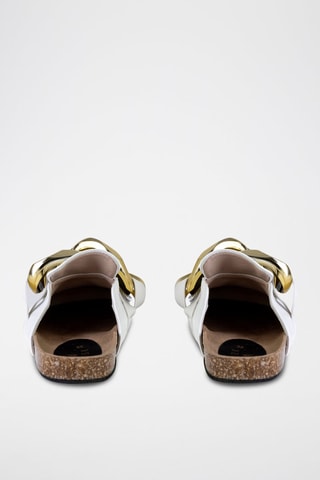 Mules - Blanc et doré