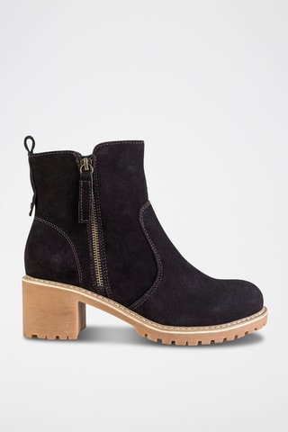 Nubuck Enkellaarzen Zwart - Zwart