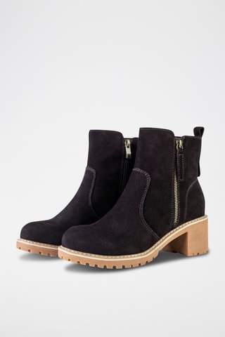 Nubuck Enkellaarzen Zwart - Zwart