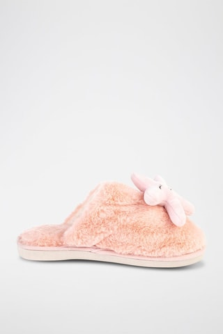 Pantoffels Camila  Zalmroze - Zwart en roze