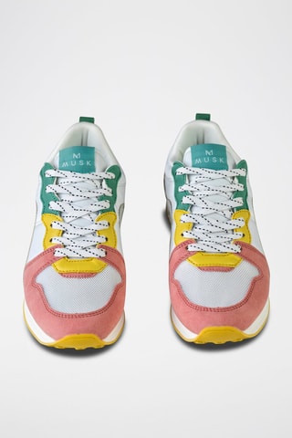 Sneakers Wit en Roze - Wit en geel