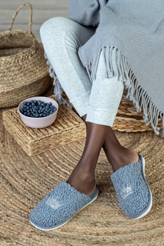 Pantoffels Grijs - Blauw