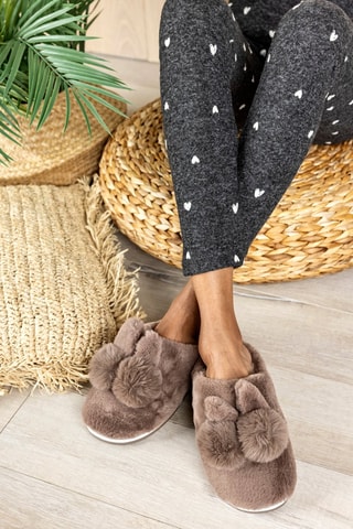 Gevoerde Slippers Parker Bruin - Bruin